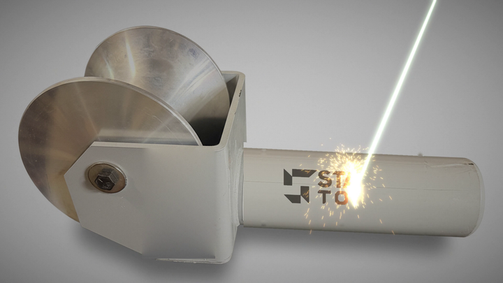 Laser engraving process illustration — Staten Tools sheave