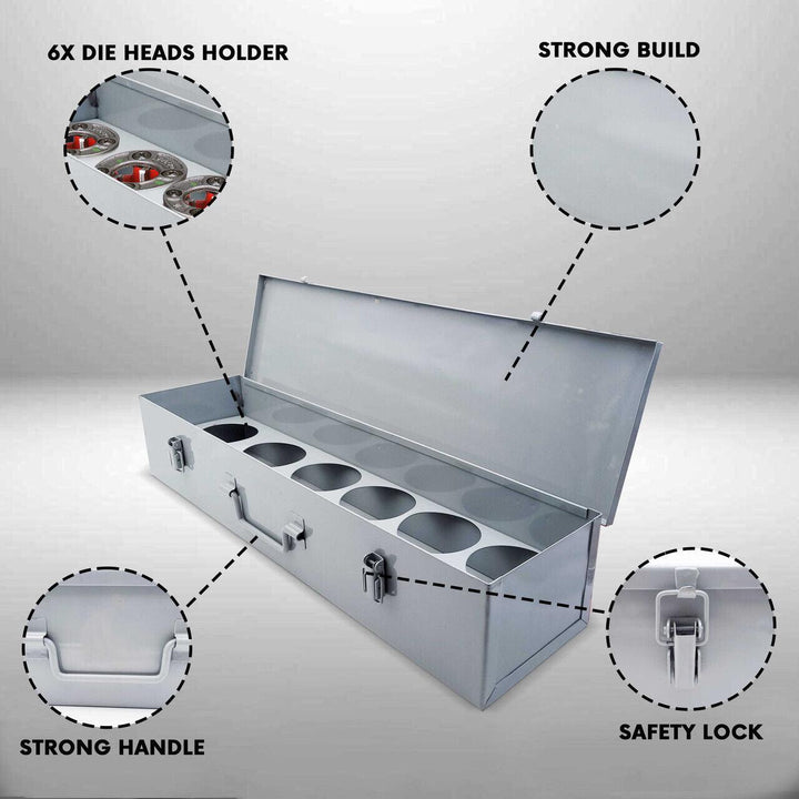 Staten Tools 38625 Metal Carrying Case fits RIDGID® 12-R Die Heads 12R Ratchet a - Staten Tools 