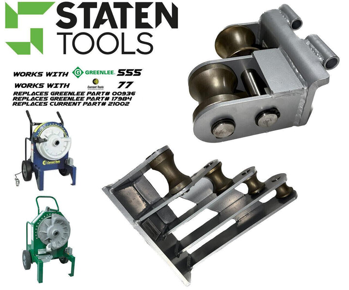 Staten Tools 1-1/2"- 2" & 1/2"- 1-1/4" Roller Support for Greenlee 555 / Current - Staten Tools 